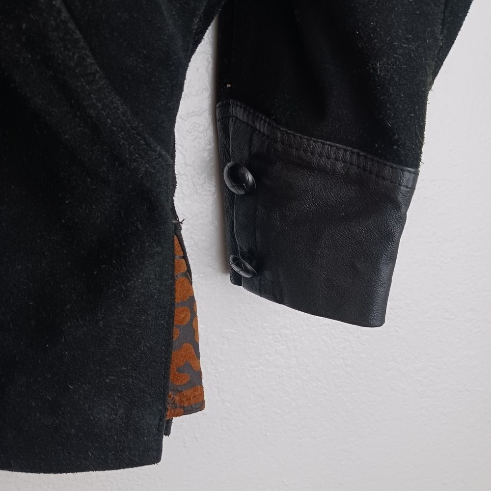 Contempo two tone vintage crop leather jacket size S - Picture 9 of 12